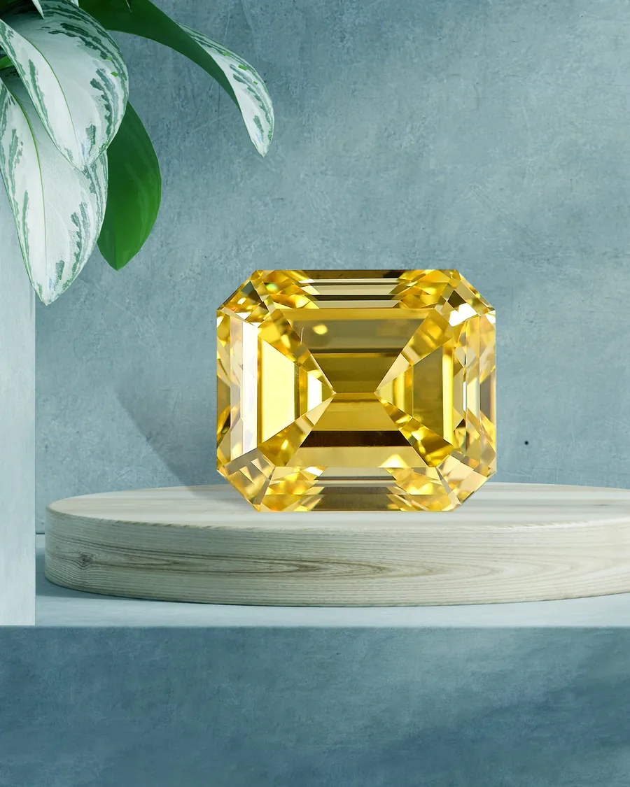 A fancy yellow diamond